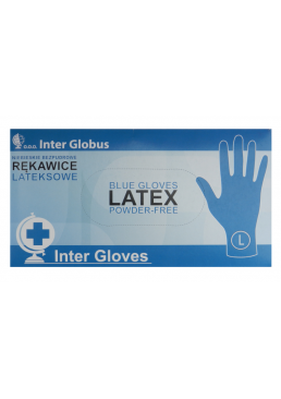 Амбулаторні рукавички Inter Globus латекс, непудренние (розмір L), 50 шт